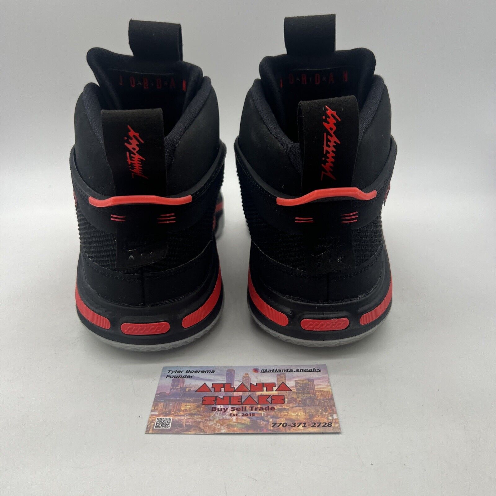 Size 9.5 - Air Jordan 36 Black Infrared Icey Suede (CZ2650-001)