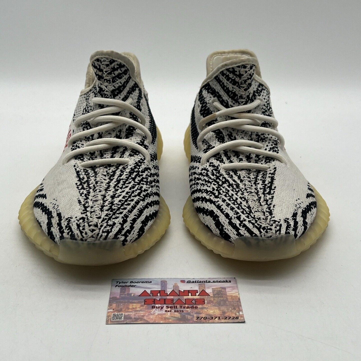 Size 9 - adidas Yeezy Boost 350 V2 Low Zebra White Black (CP9654)