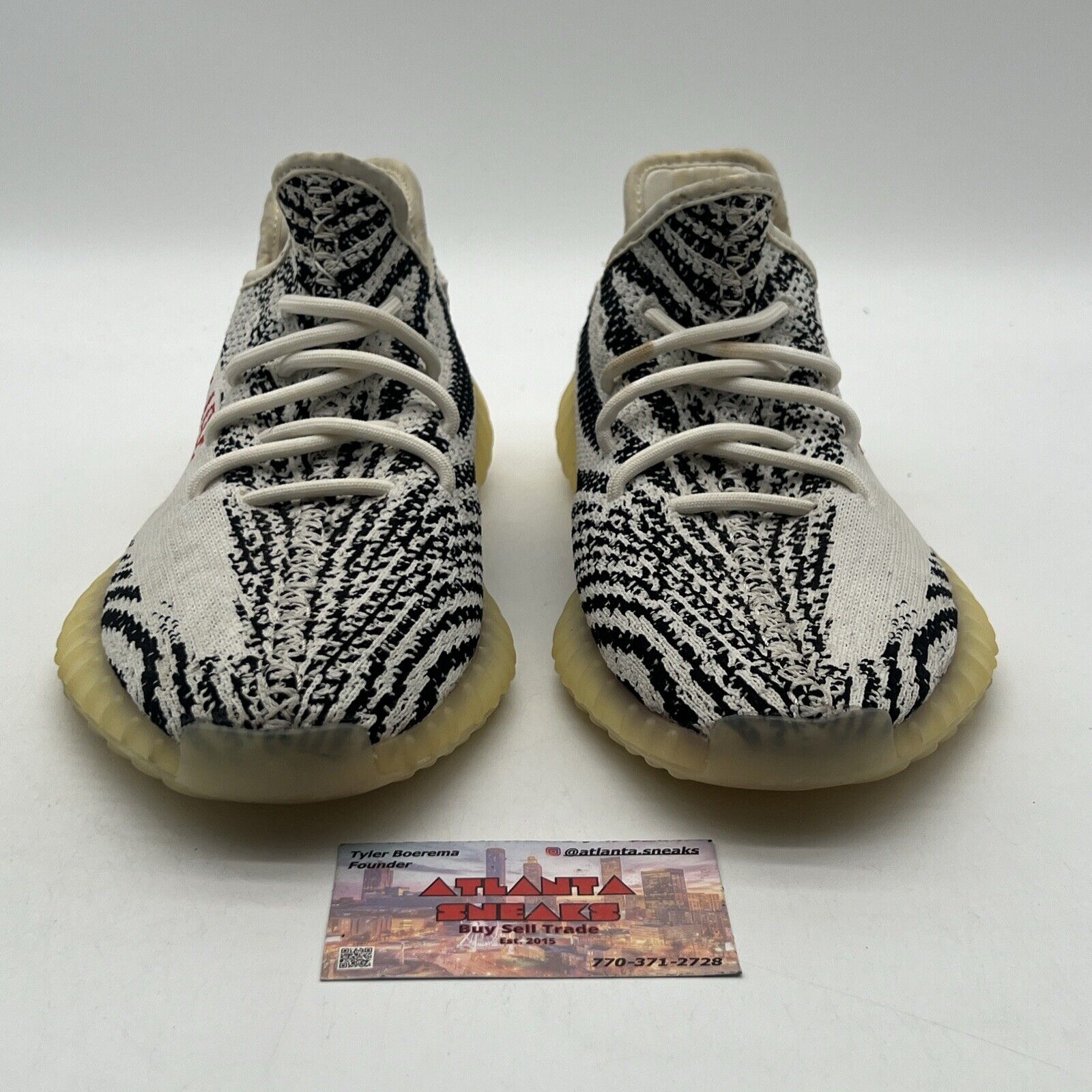 Size 9 - adidas Yeezy Boost 350 V2 Low Zebra White Black (CP9654)