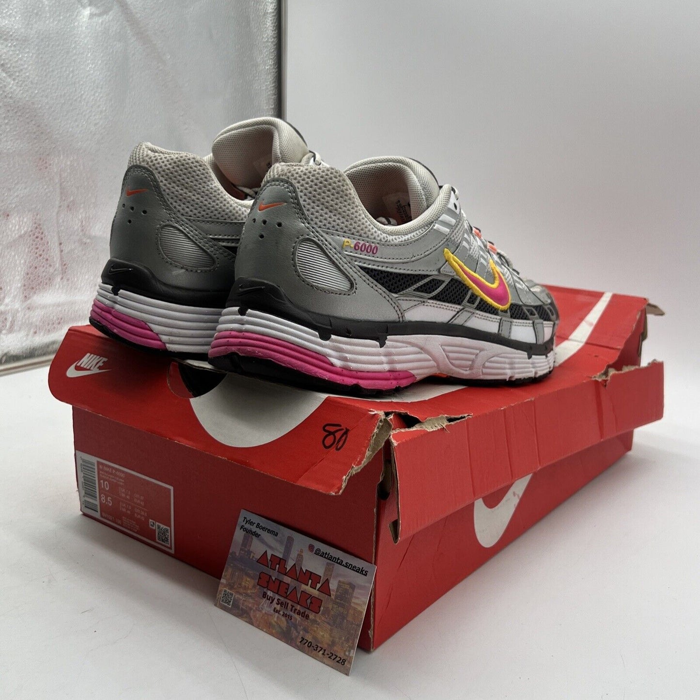Size 10 - Nike P-6000 Laser Fuchsia W Grey (BV1021-100)