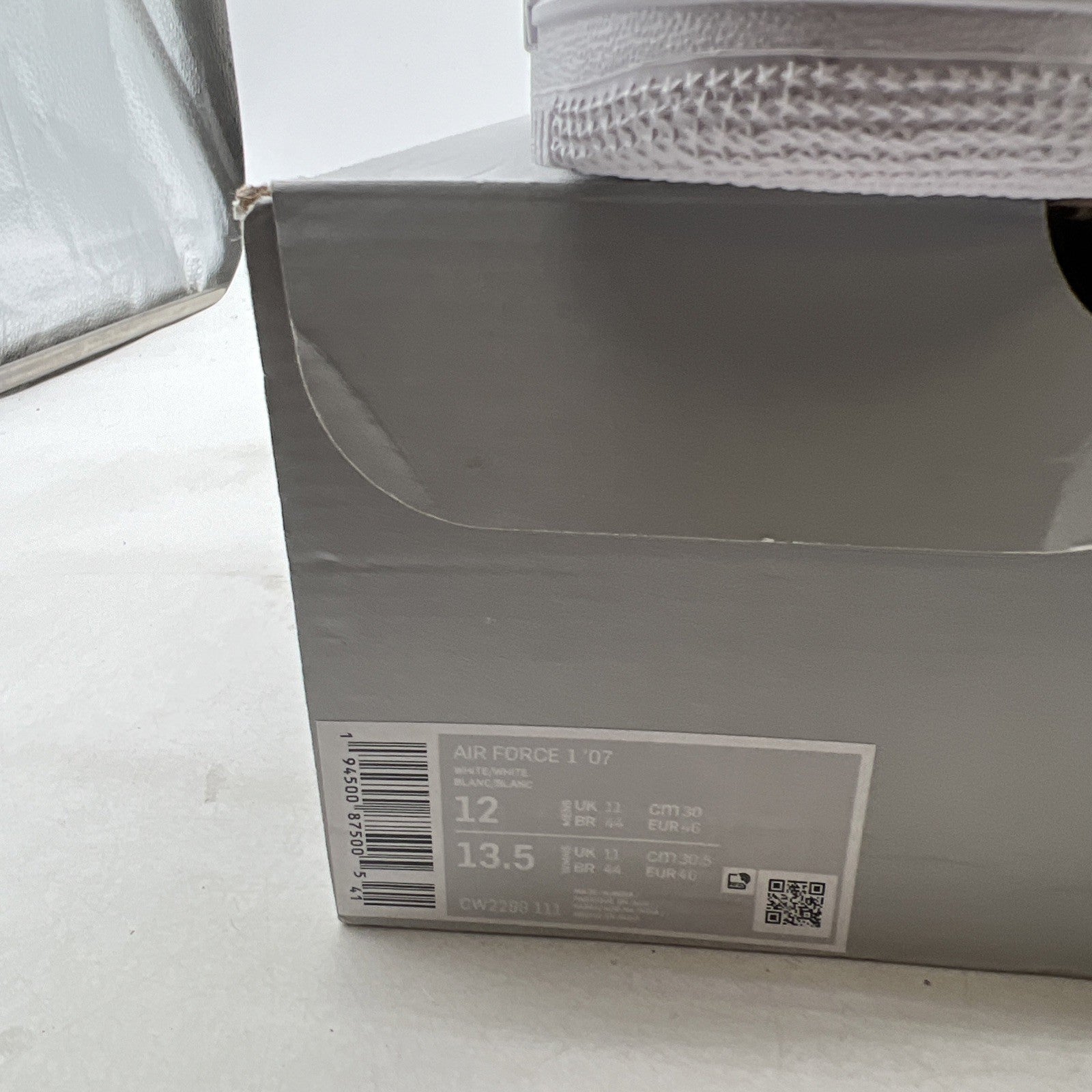 Size 12 - Nike Air Force 1 '07 Low Triple White (CW2288-111)