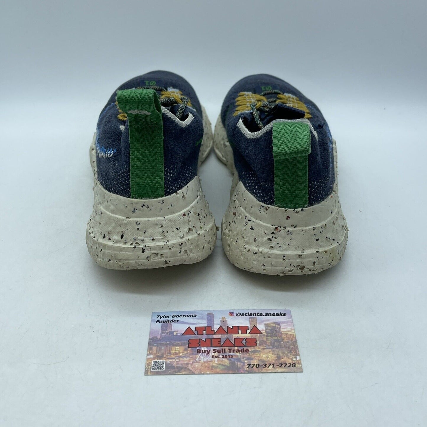 Size 8.5 - Nike Space Hippie 01 Obsidian Blue White Green Suede (DJ3056-400)