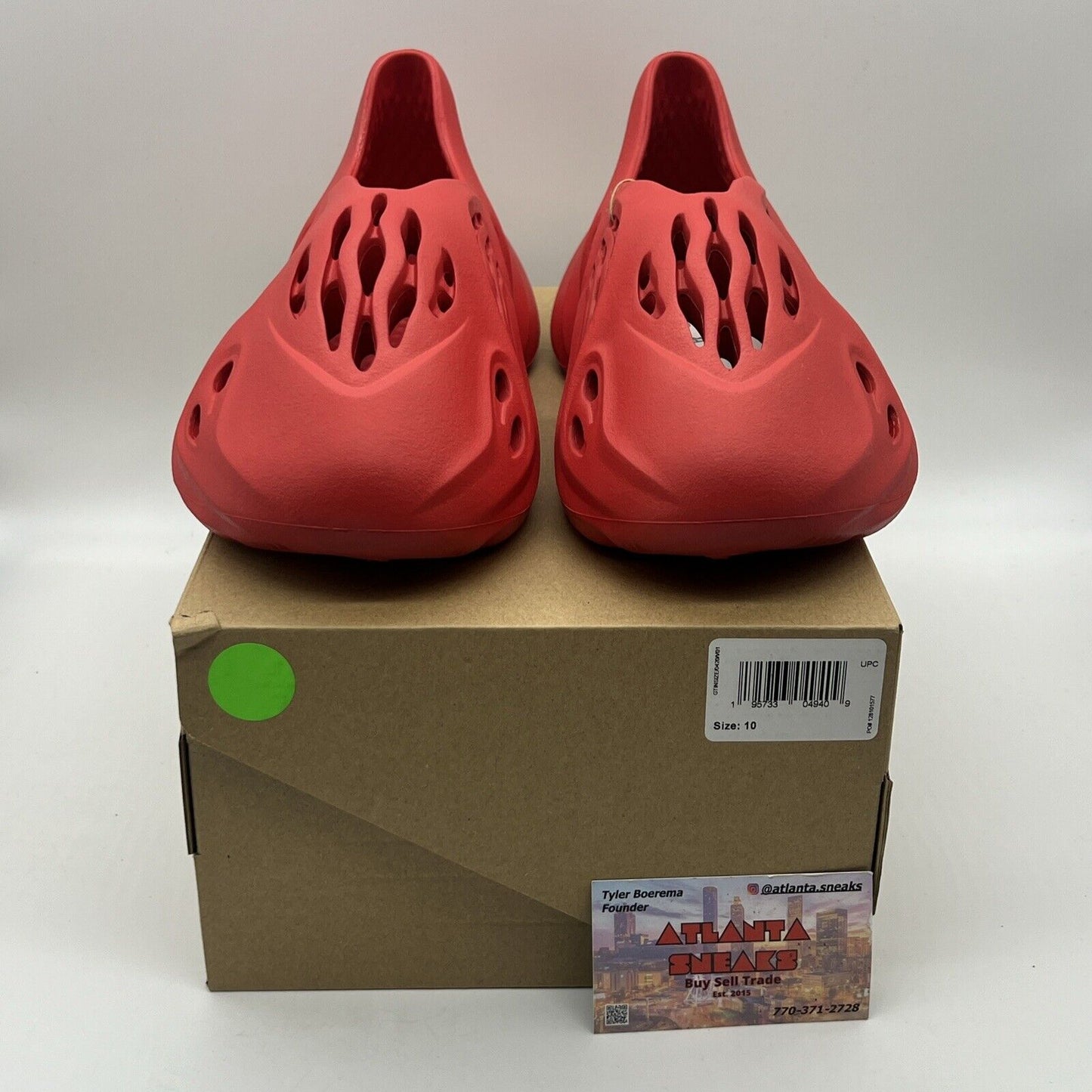 Size 10 - adidas Yeezy Foam Runner Vermillion Brand New Og All Triple Red DS