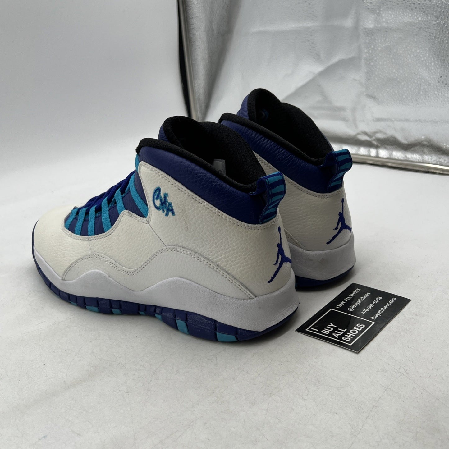 Size 9.5 - Air Jordan 10 Retro Charlotte Hornets (310805-107)
