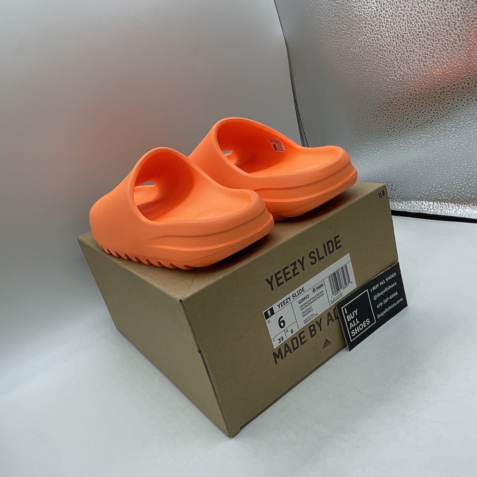 Size 6 - adidas Yeezy Slide Orange Enflame (GZ0953)