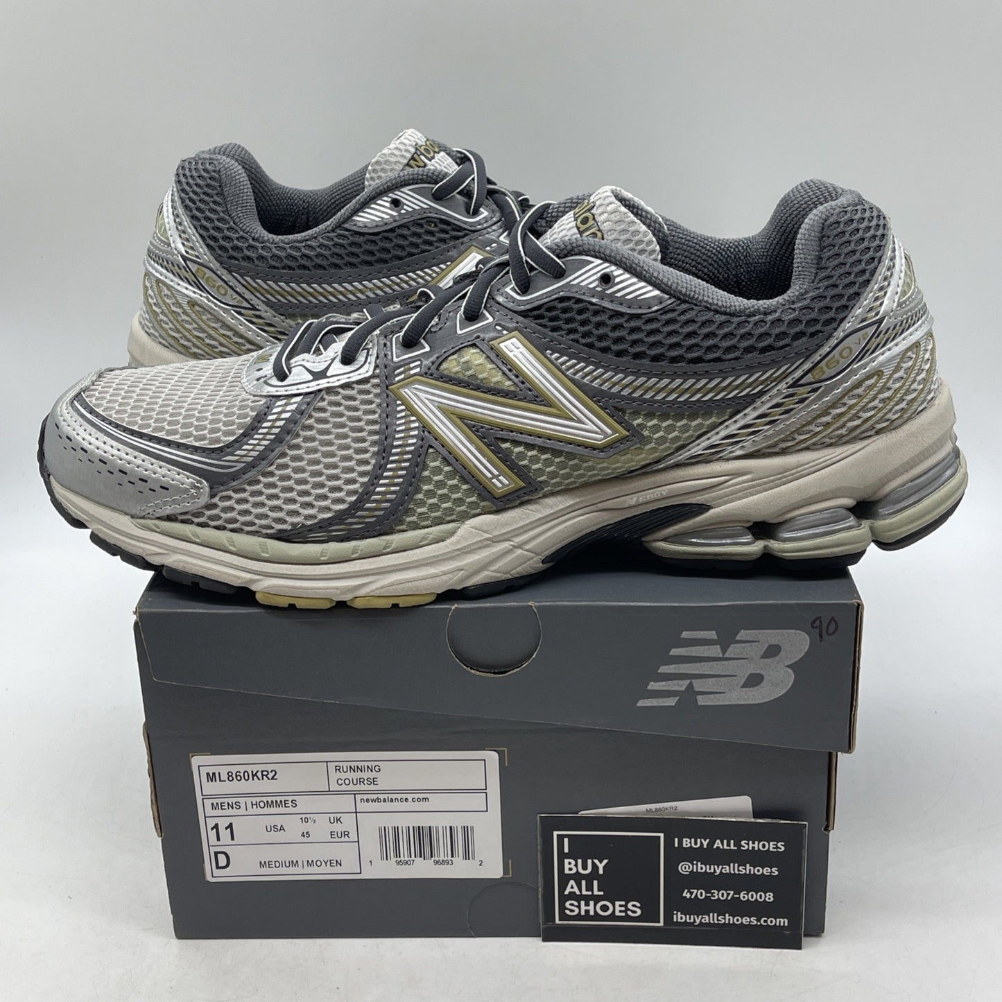 Size 11 - New Balance 860v2 Rain Cloud Magnet (ML860KR2)