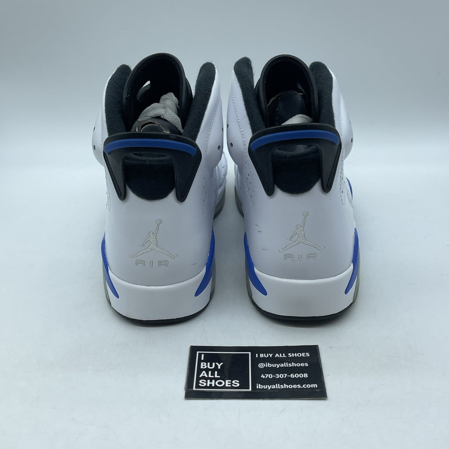 Size 10.5 - Air Jordan 6 Retro 2014 Sport Blue White Leather (384664-107)