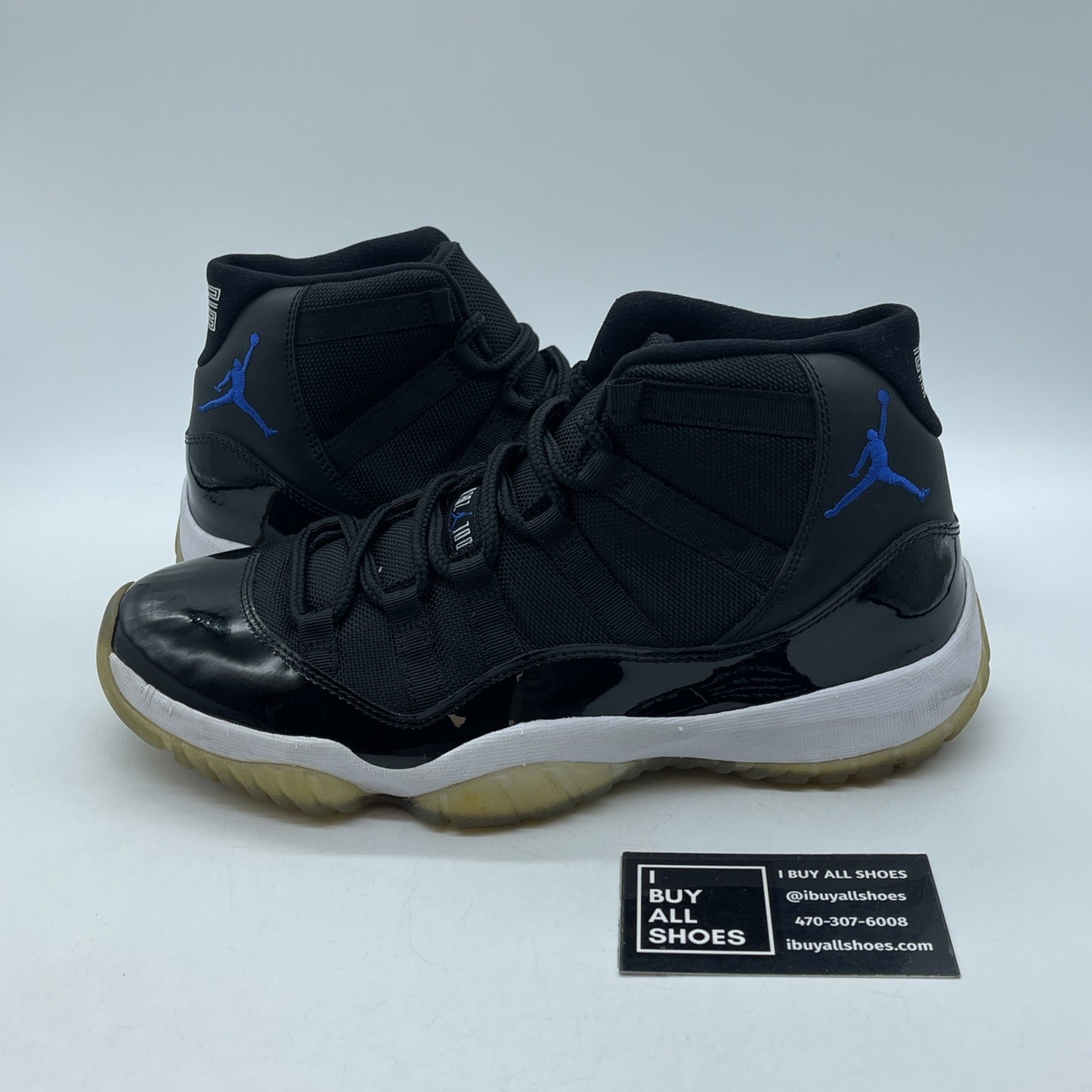 Size 9 - Air Jordan 11 Retro 2009 Space Jam Black Suede Leather (378037-041)