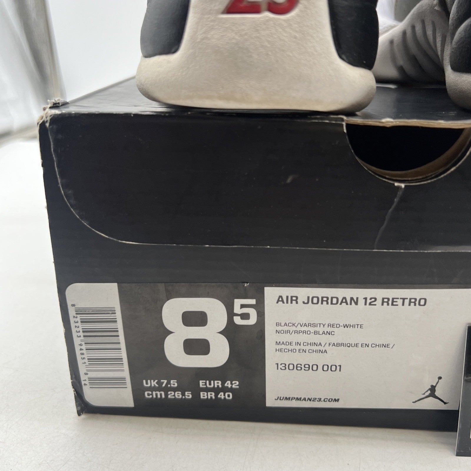 Size 8.5 - Air Jordan 12 Retro 2012 Playoff (130690-001)