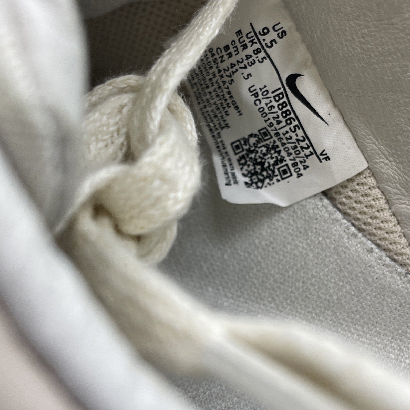 Size 9.5 - Nike Air Force 1 '07 Low Pearl White British Tan (IB8865-221)