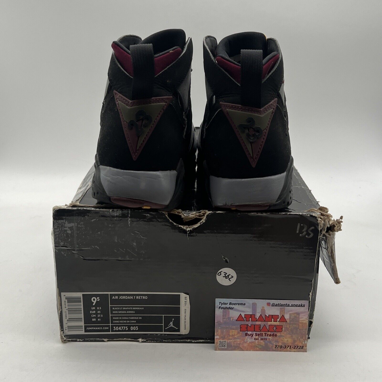 Size 9.5 - Air Jordan 7 Retro 2011 Bordeaux (304775-003)