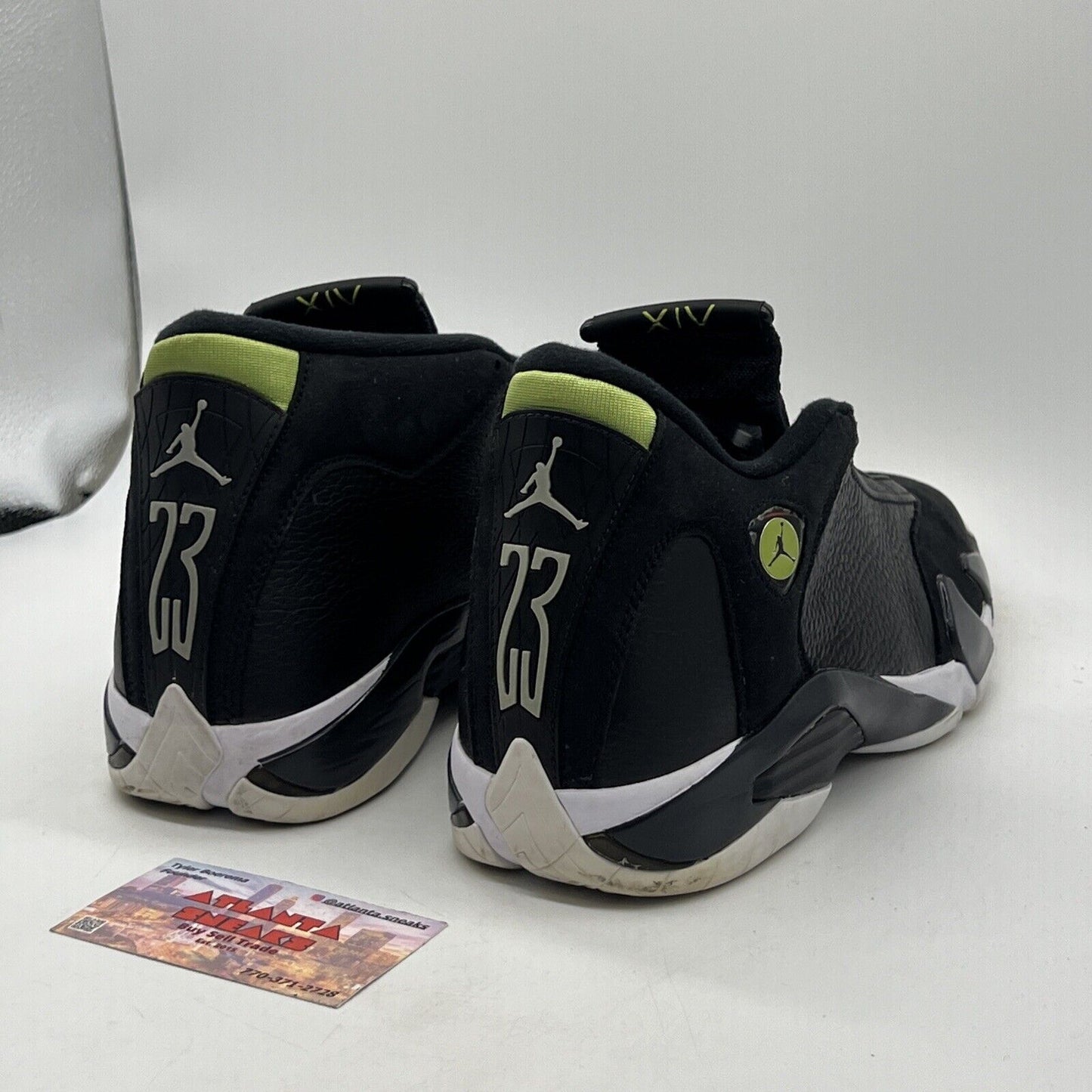 Size 9 - Air Jordan 14 Retro 2016 Indiglo Black Green White Leather (487471-005)