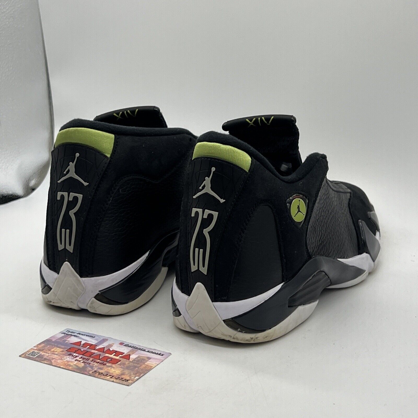 Size 9 - Air Jordan 14 Retro 2016 Indiglo Black Green White Leather (487471-005)