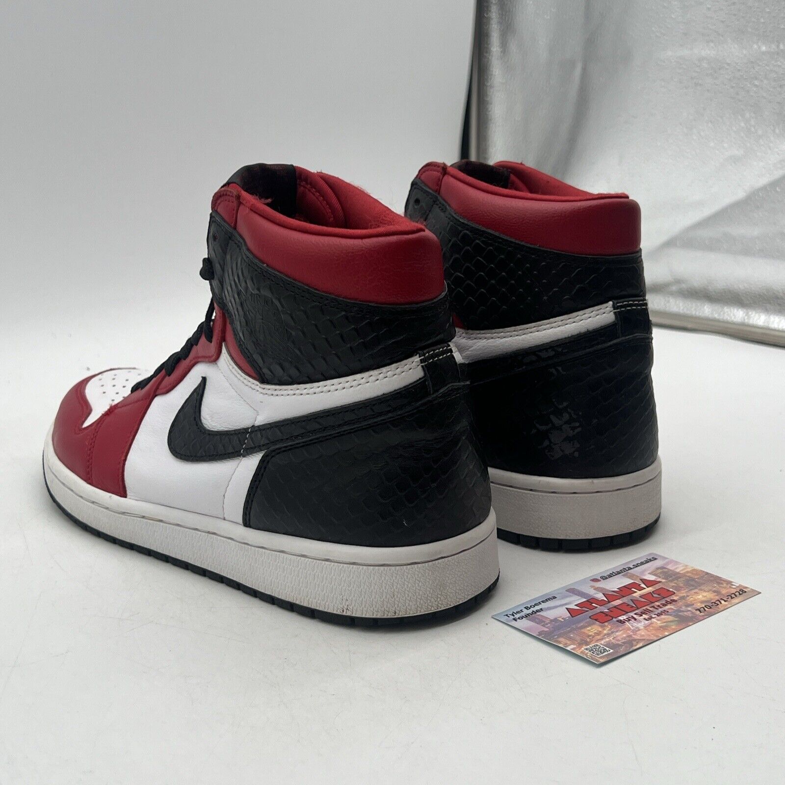 Size 10.5 - Air Jordan 1 Retro OG High Satin Red W Black White (CD0461-601)