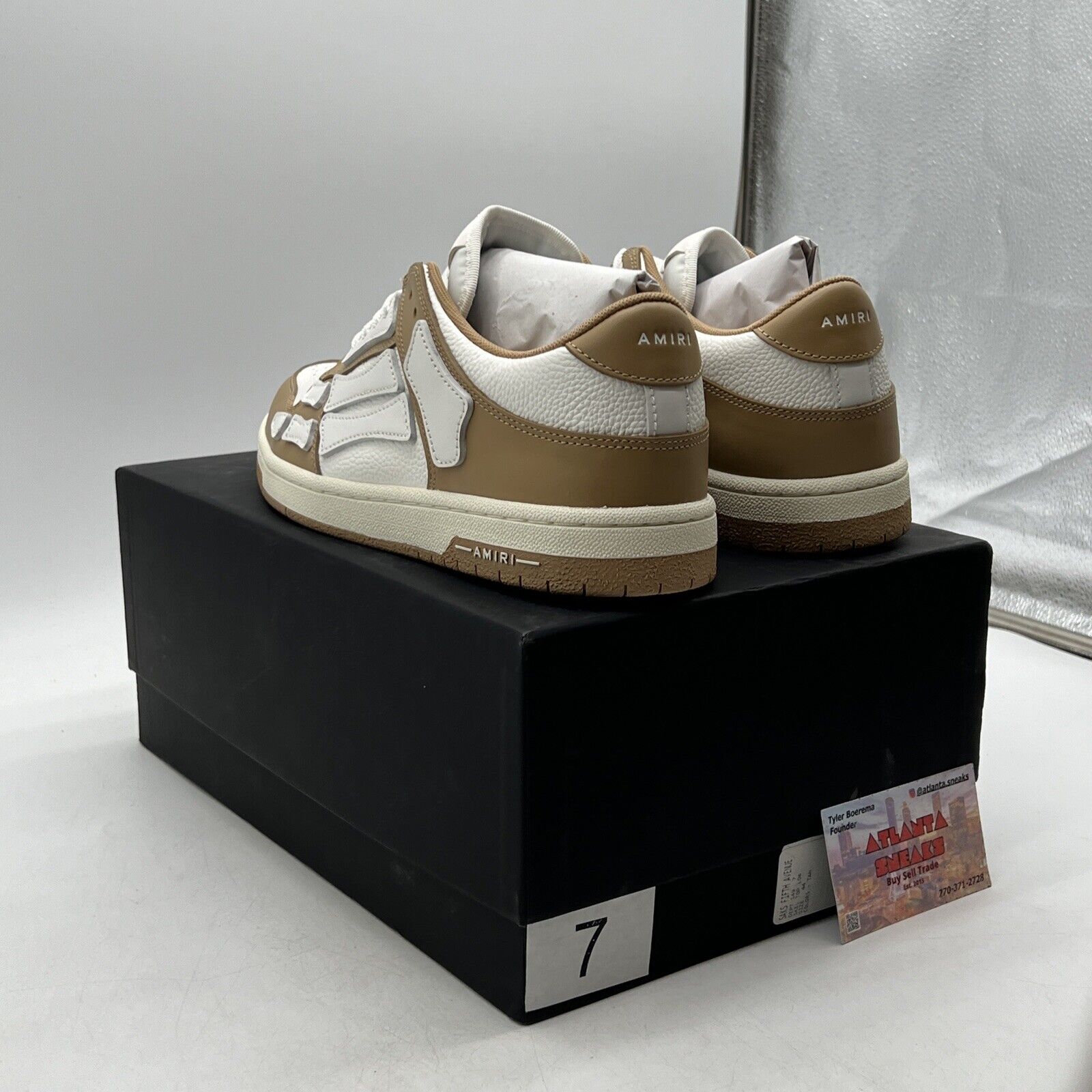 Size 11 - Amiri Skel Top Low 'Tan' Sneakers