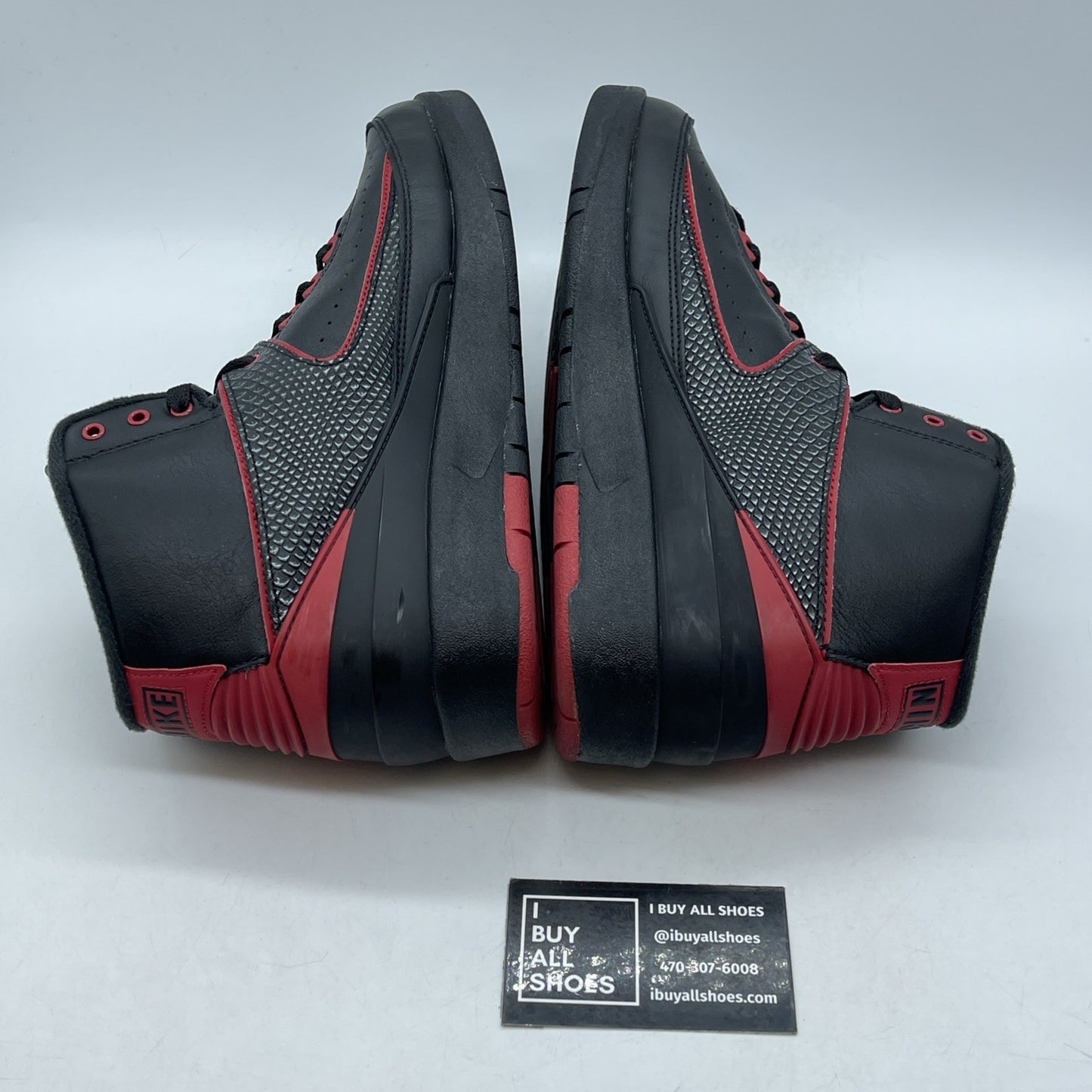 Size 9 - Air Jordan 2 Retro Alternate 87 Black Red Leather (834274-001)