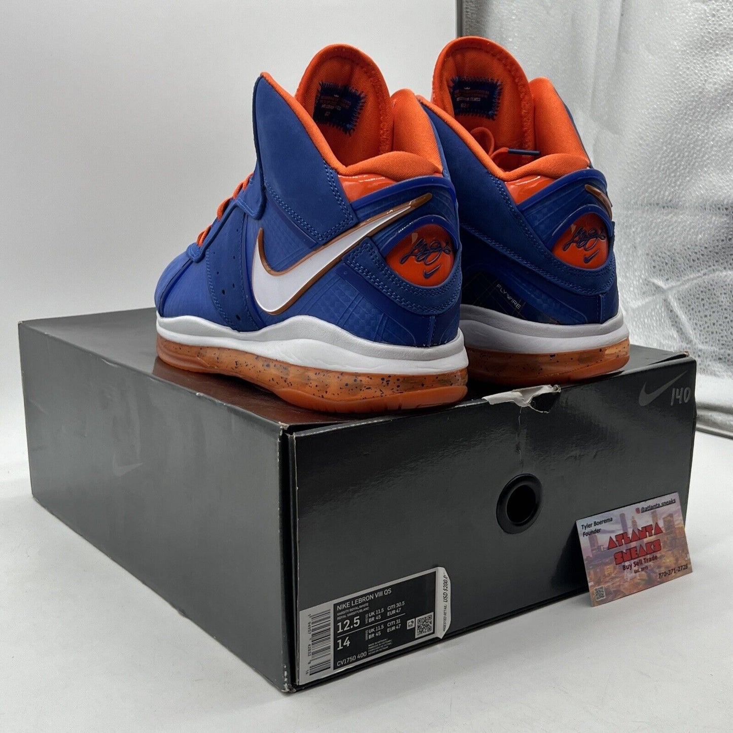 Size 12.5 - Nike LeBron 8 HWC - Blue Orange White Suede (CV1750-400)