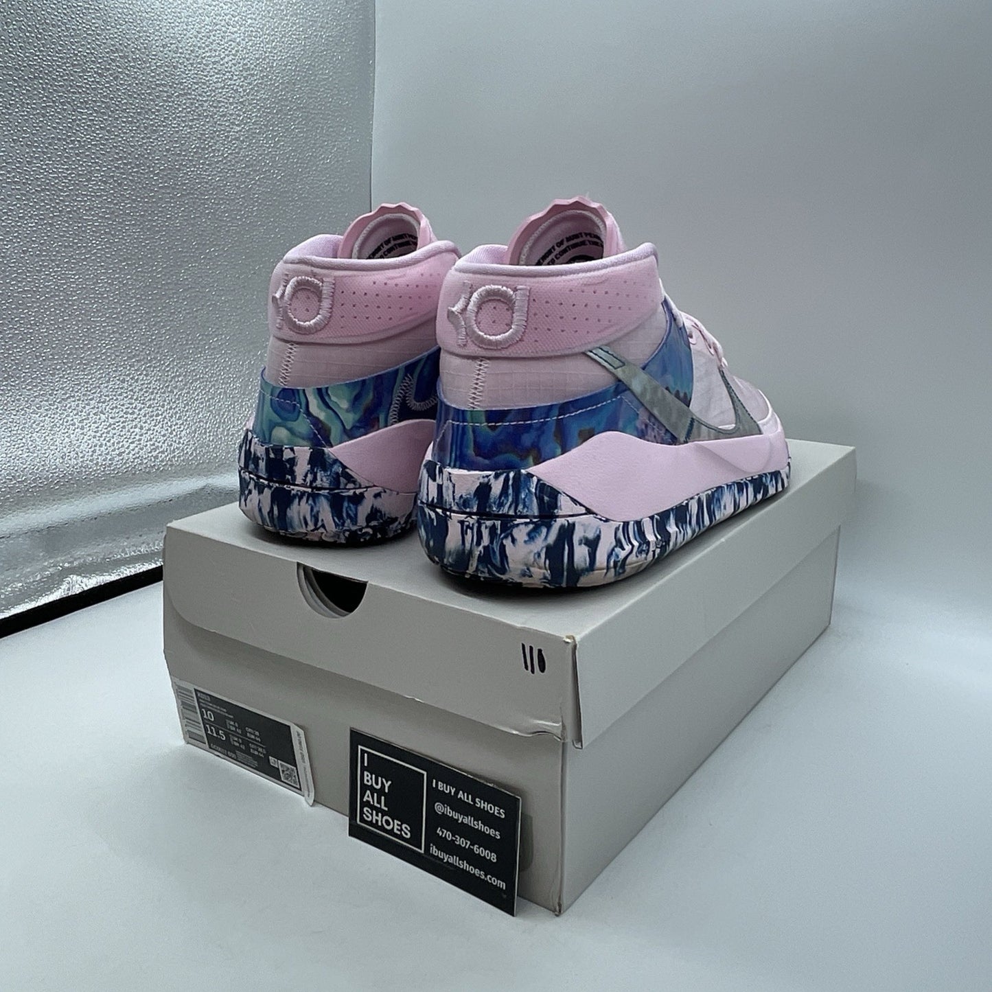 Size 10 - Nike KD 13 Aunt Pearl Blue Pink Leather (DC0011-600)