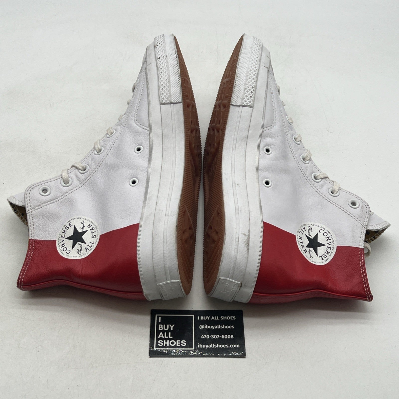 Size 12 - Converse Undefeated x Chuck 70 High White Red (148632C)