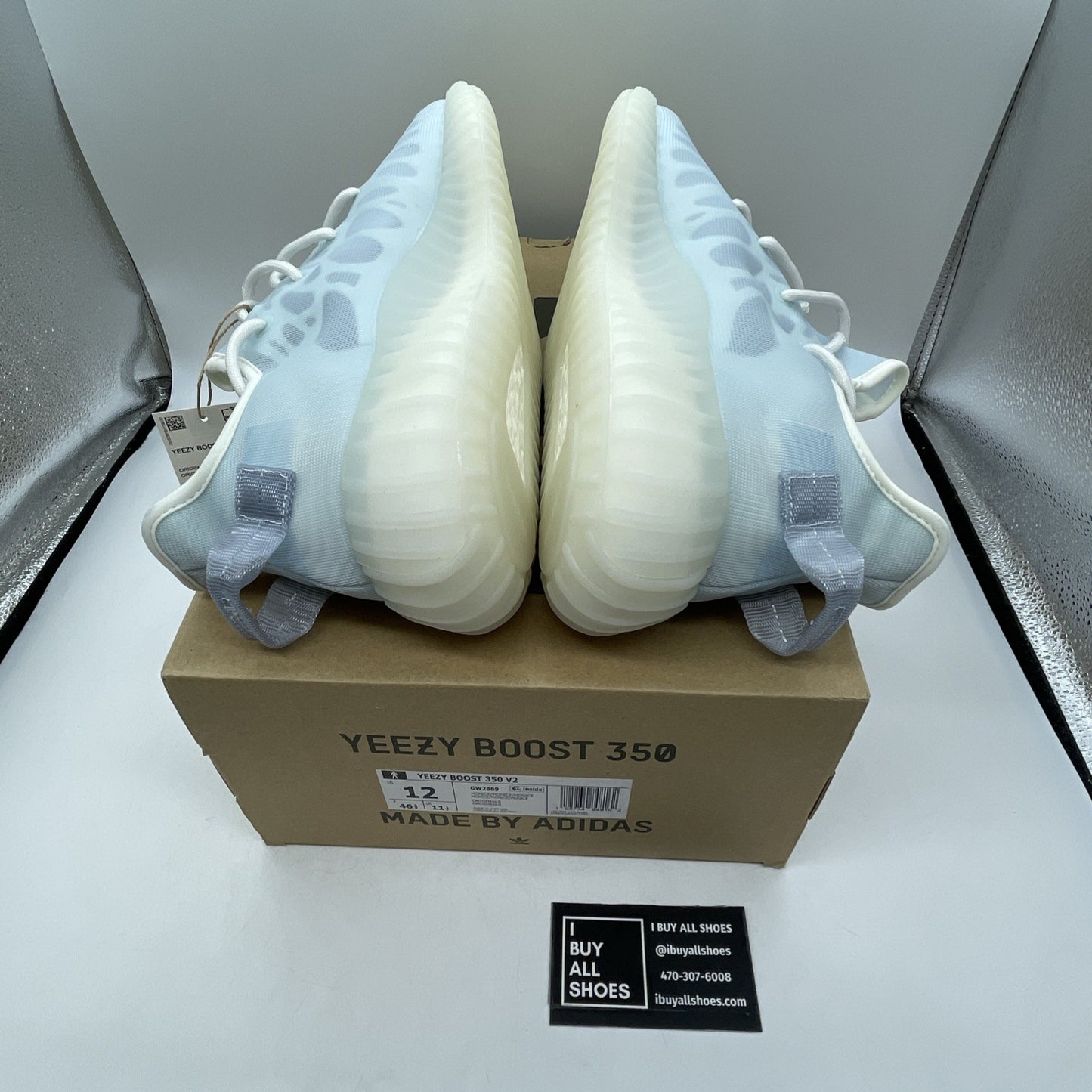 Size 12 - adidas Yeezy Boost 350 V2 Mono Ice (GW2869)