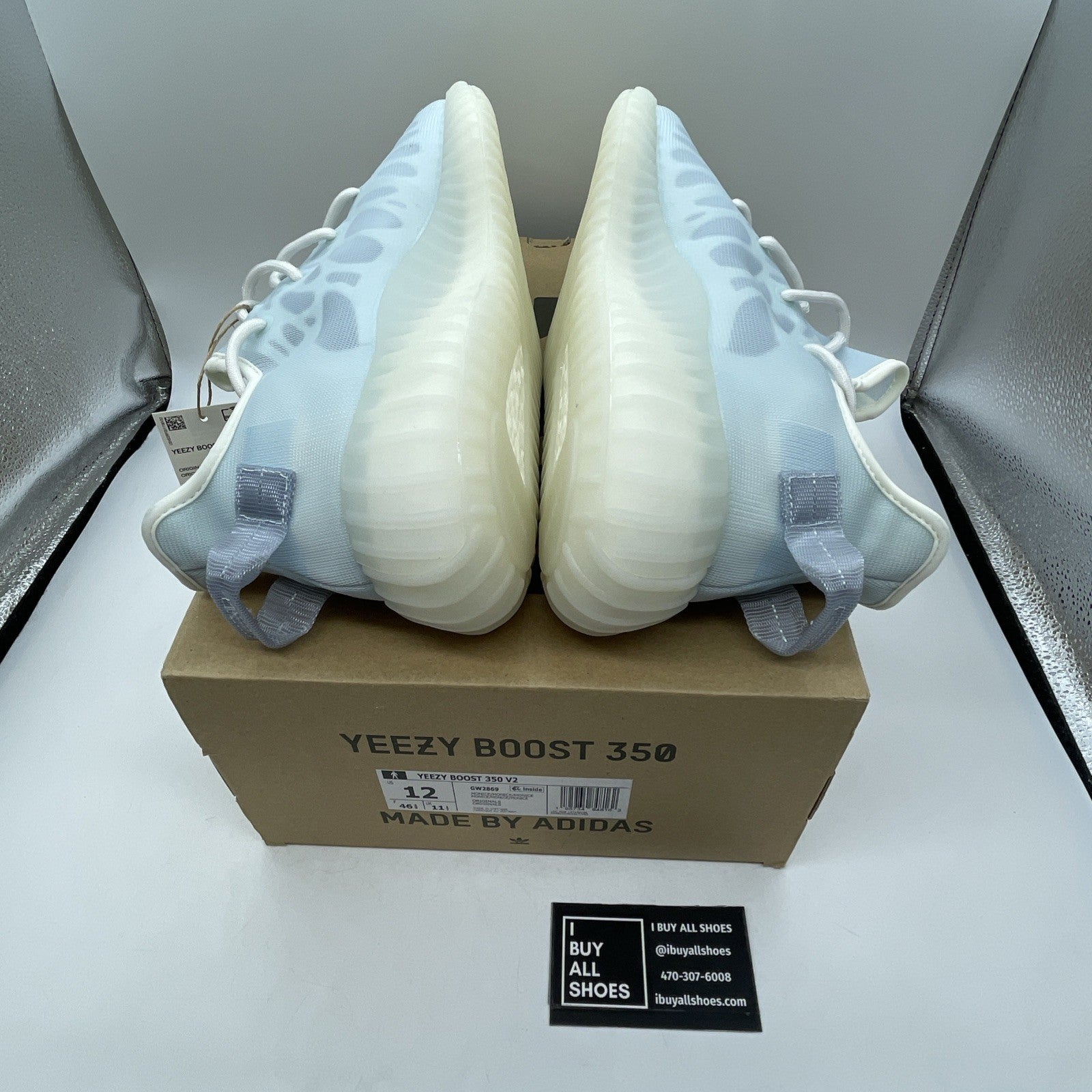 Size 12 - adidas Yeezy Boost 350 V2 Mono Ice (GW2869)