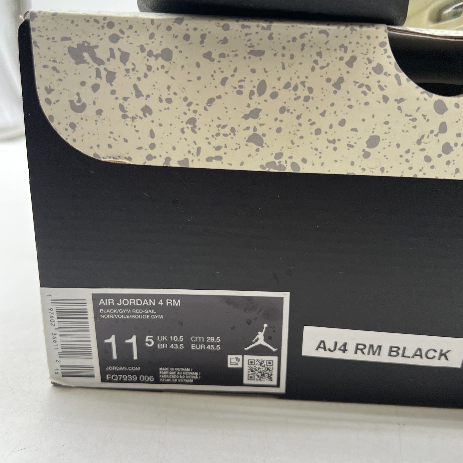 Size 11.5 - Air Jordan 4 RM Black Sail (FQ7939-006)