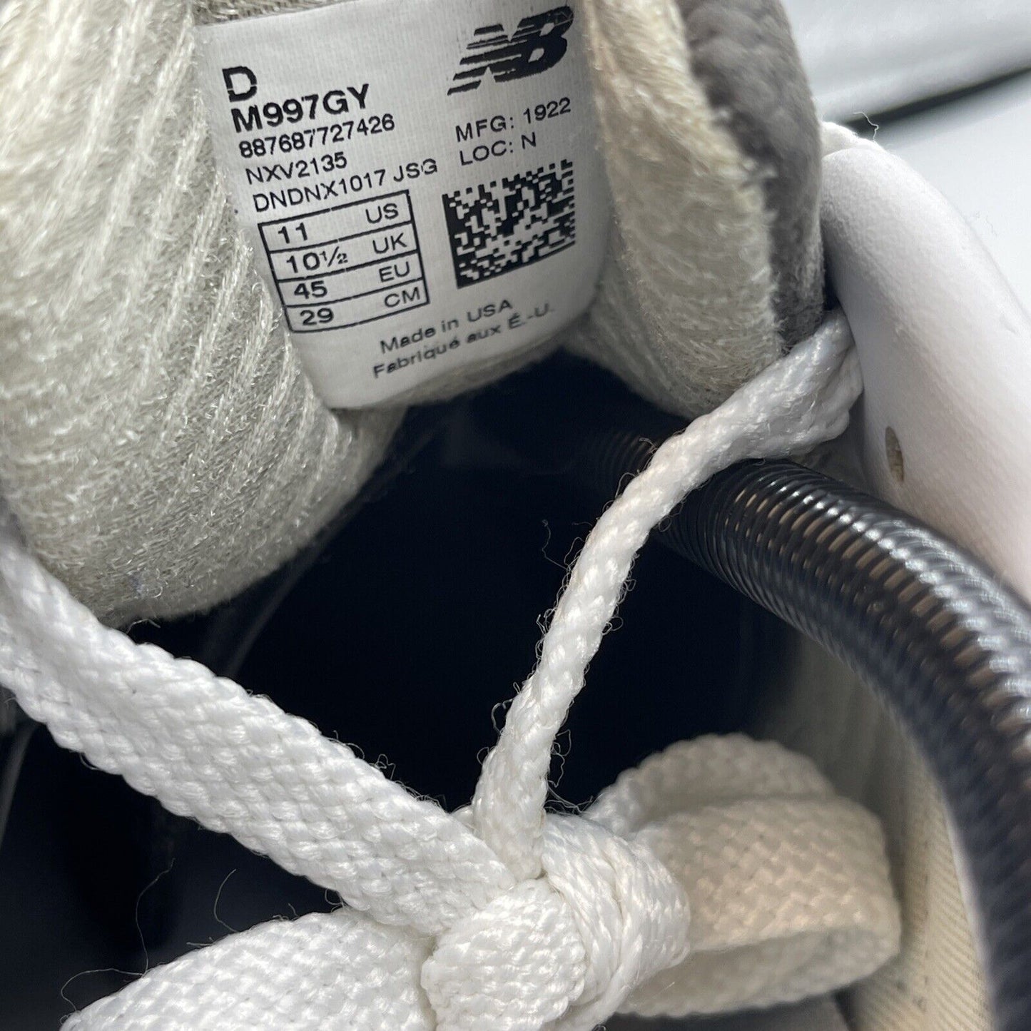 Size 11 - New Balance 997 Made In USA Grey White Suede Leather (M997GY)