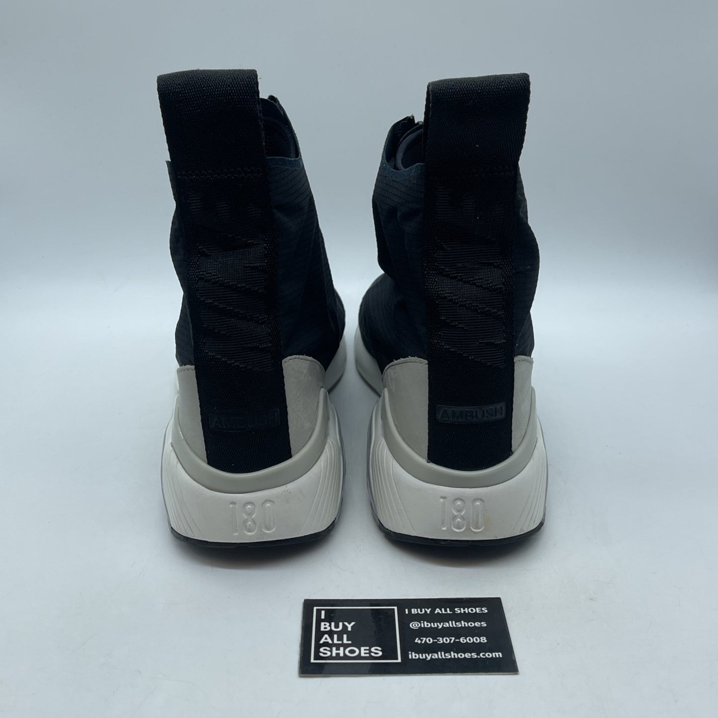 Size 10.5 - Nike AMBUSH x Air Max 180 High Black  Suede Leather (BV0145-001)