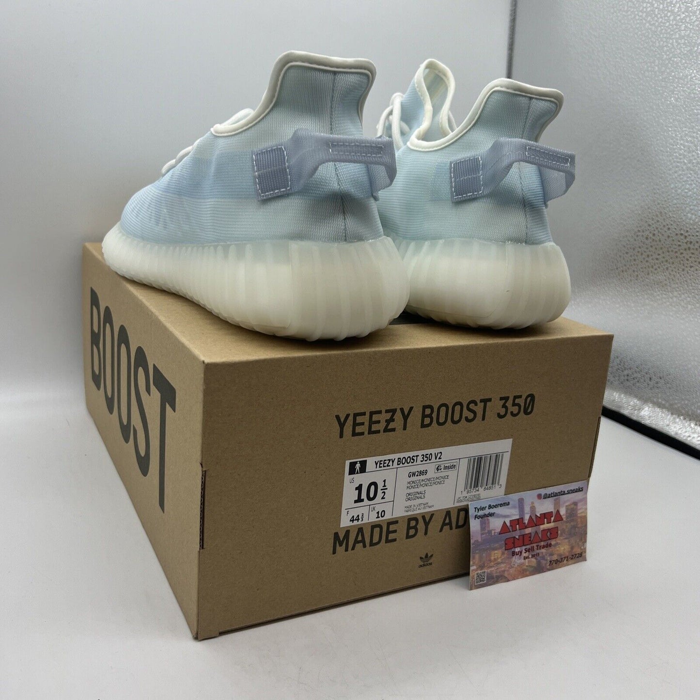 Size 10.5 - adidas Yeezy Boost 350 V2 Mono Ice Brand New Og All