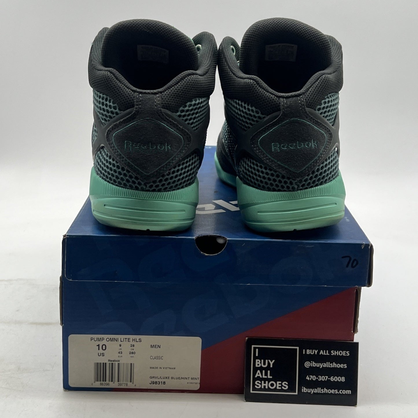 Size 10 - Reebok Pump Concepts Omni Lite HLS Hint Mint Retro (J98318)