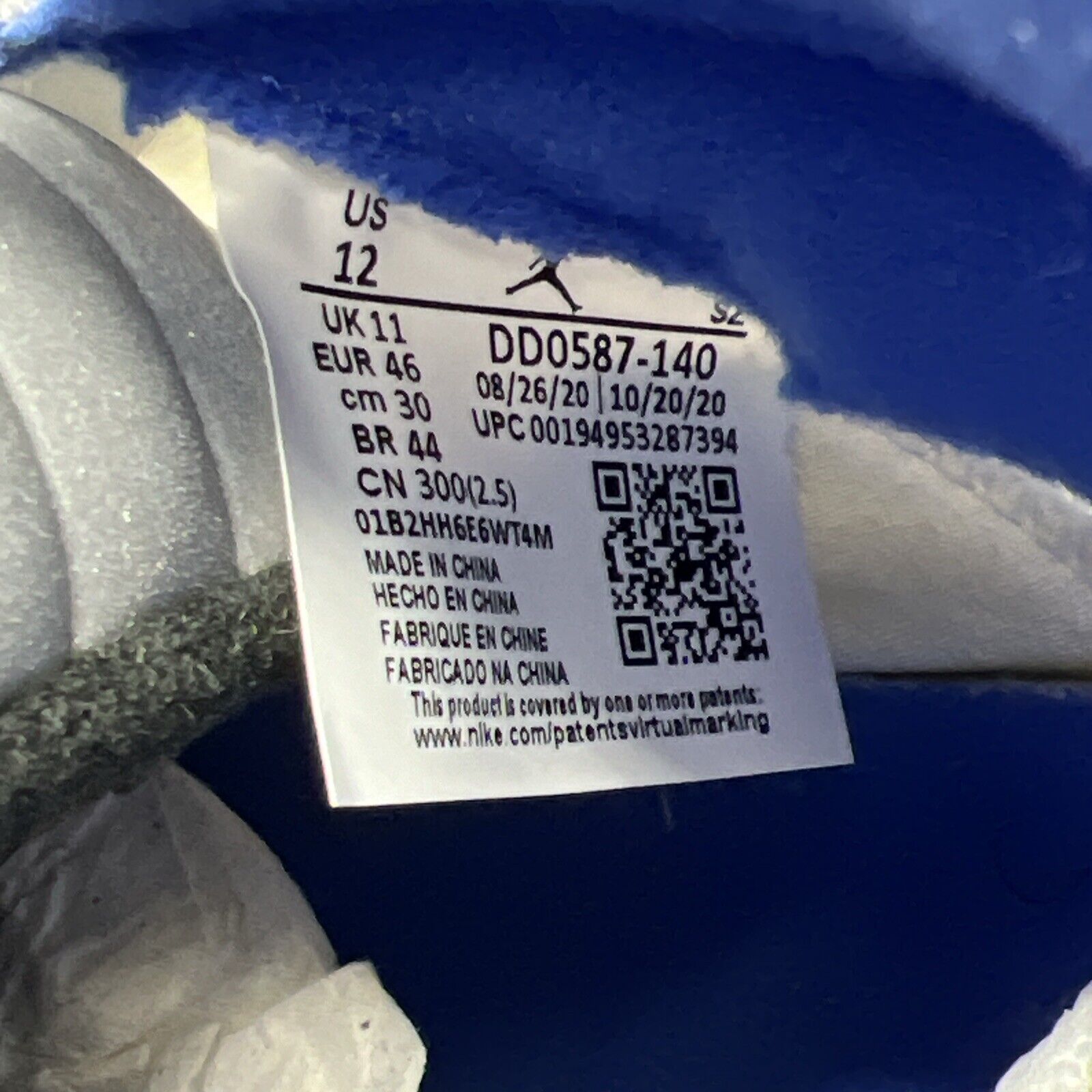 Size 12 - Air Jordan 5 Retro Stealth 2.0 Blue White Grey Leather (DD0587-140)