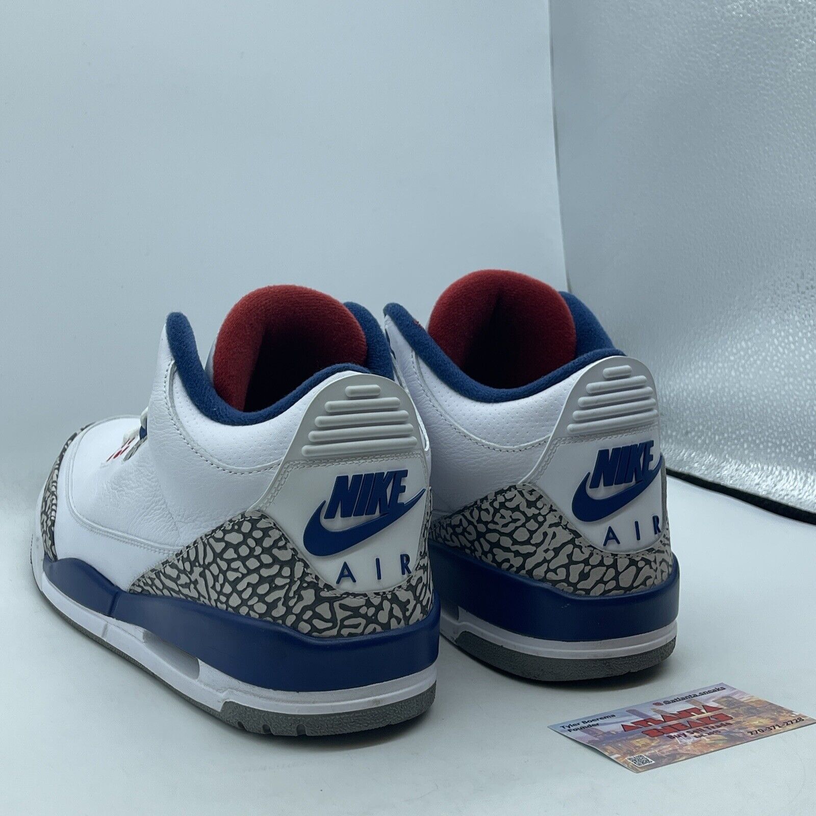 Size 11.5 - Jordan 3 Retro OG Mid True Blue Gray Red White (854262-106)