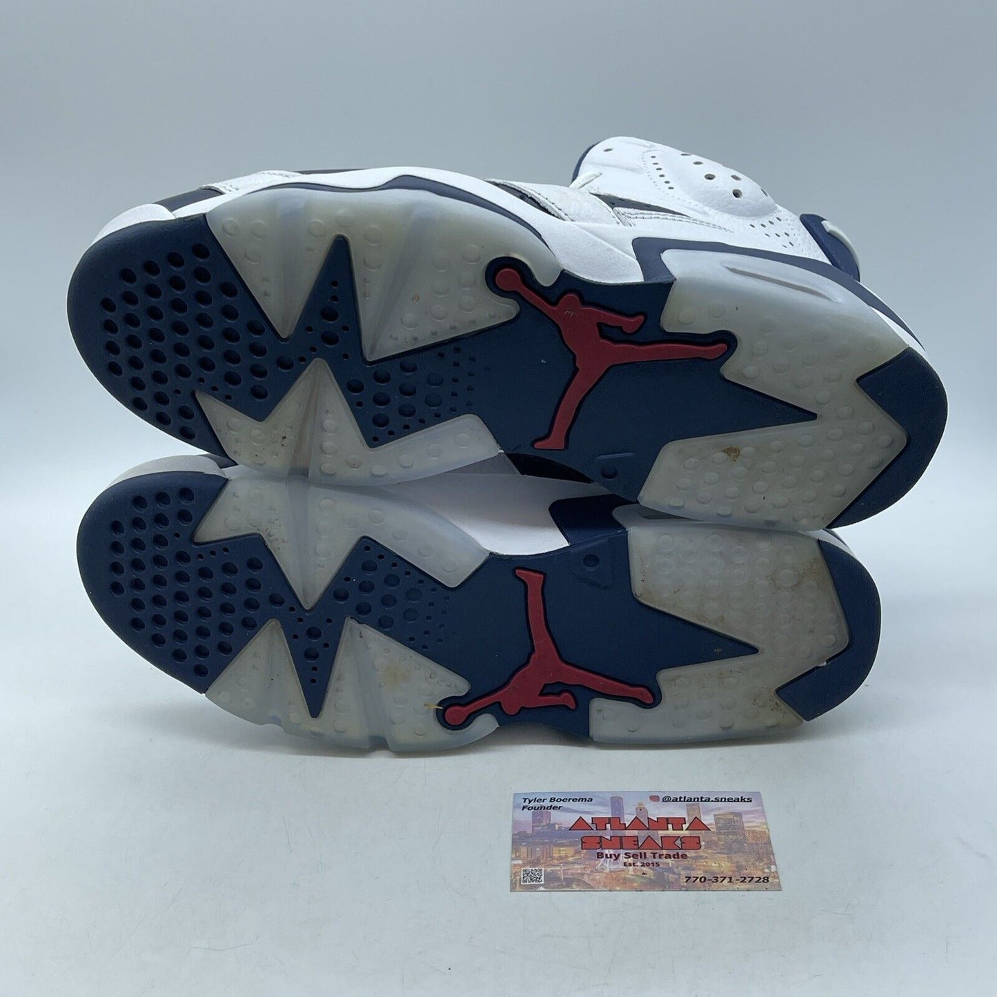 Size 10 - Air Jordan 6 Retro 2024 Olympic Blue White Leather (CT8529-164)