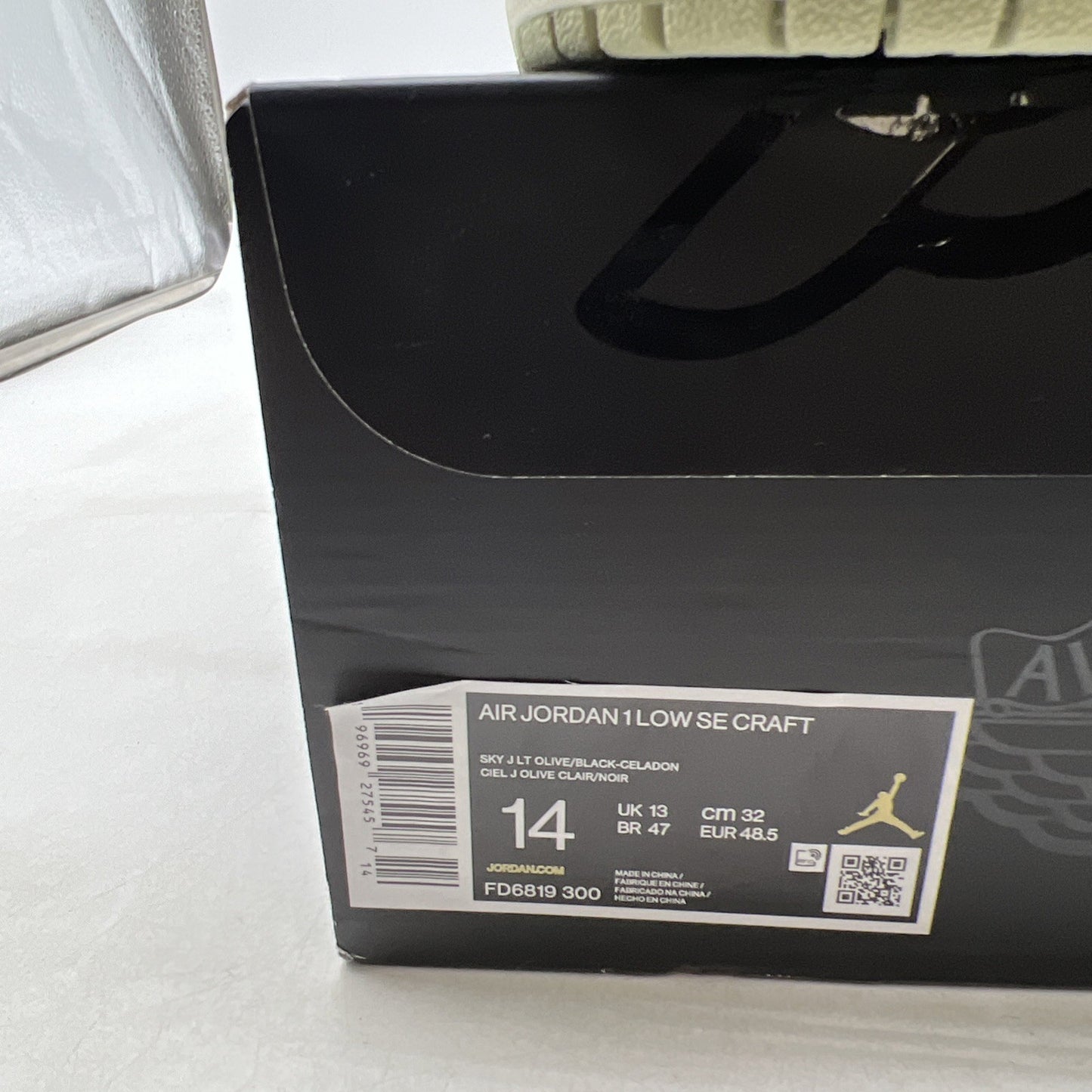 Size 14 - Air Jordan 1 SE Craft Low Light Olive (FD6819-300)