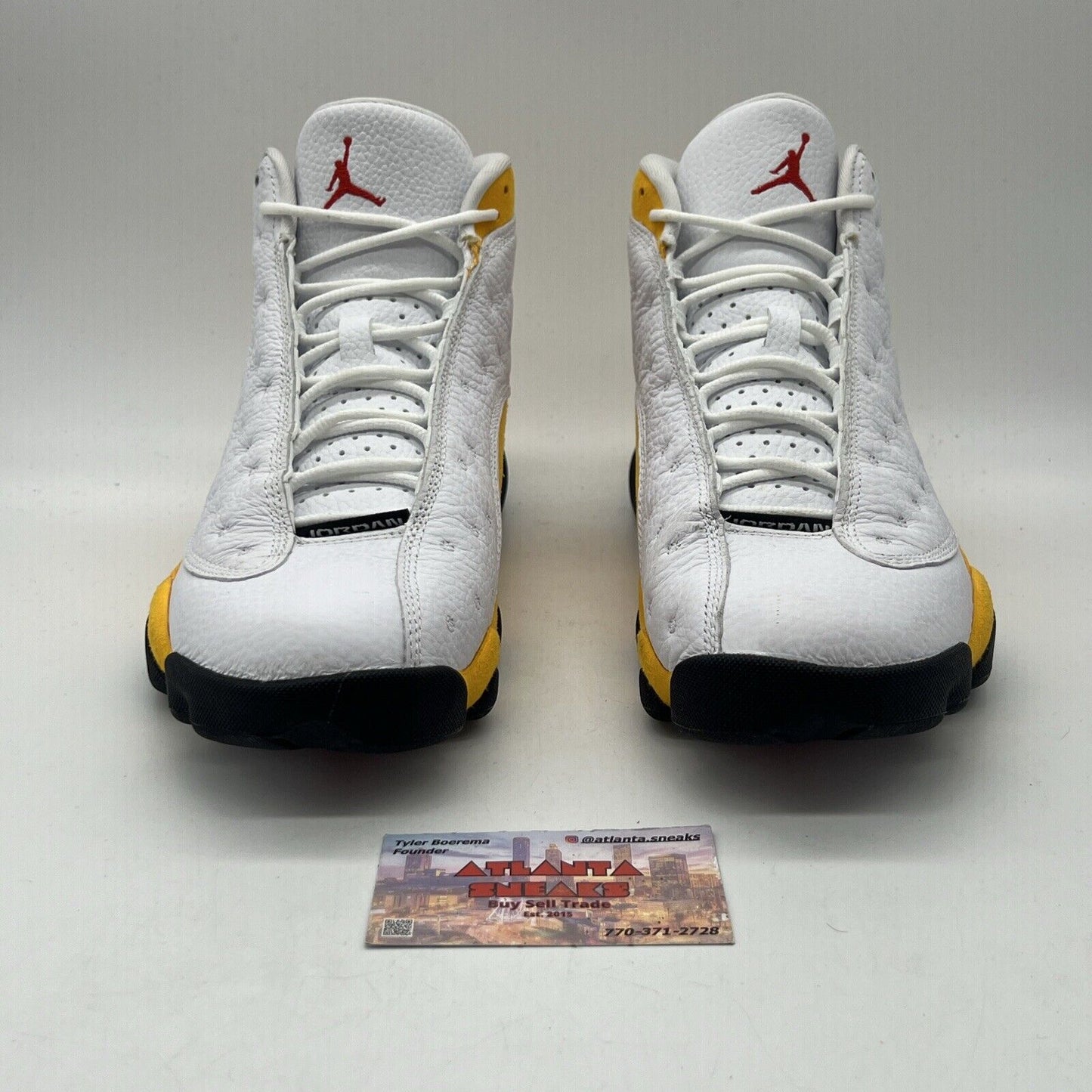 Size 10 - Jordan 13 Del Sol 2022 Black White Red Leather Suede
