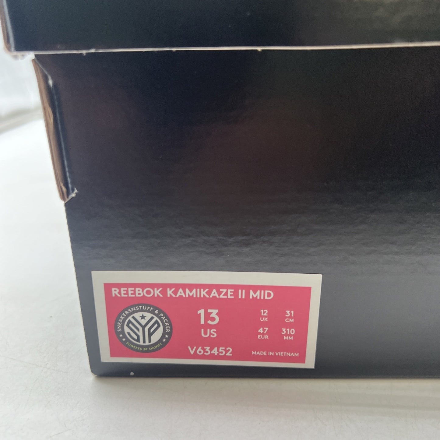 Size 13 -Reebok Sneakersnstuff x Packer Shoes x Kamikaze 2 Mid Token 38 (V63452)
