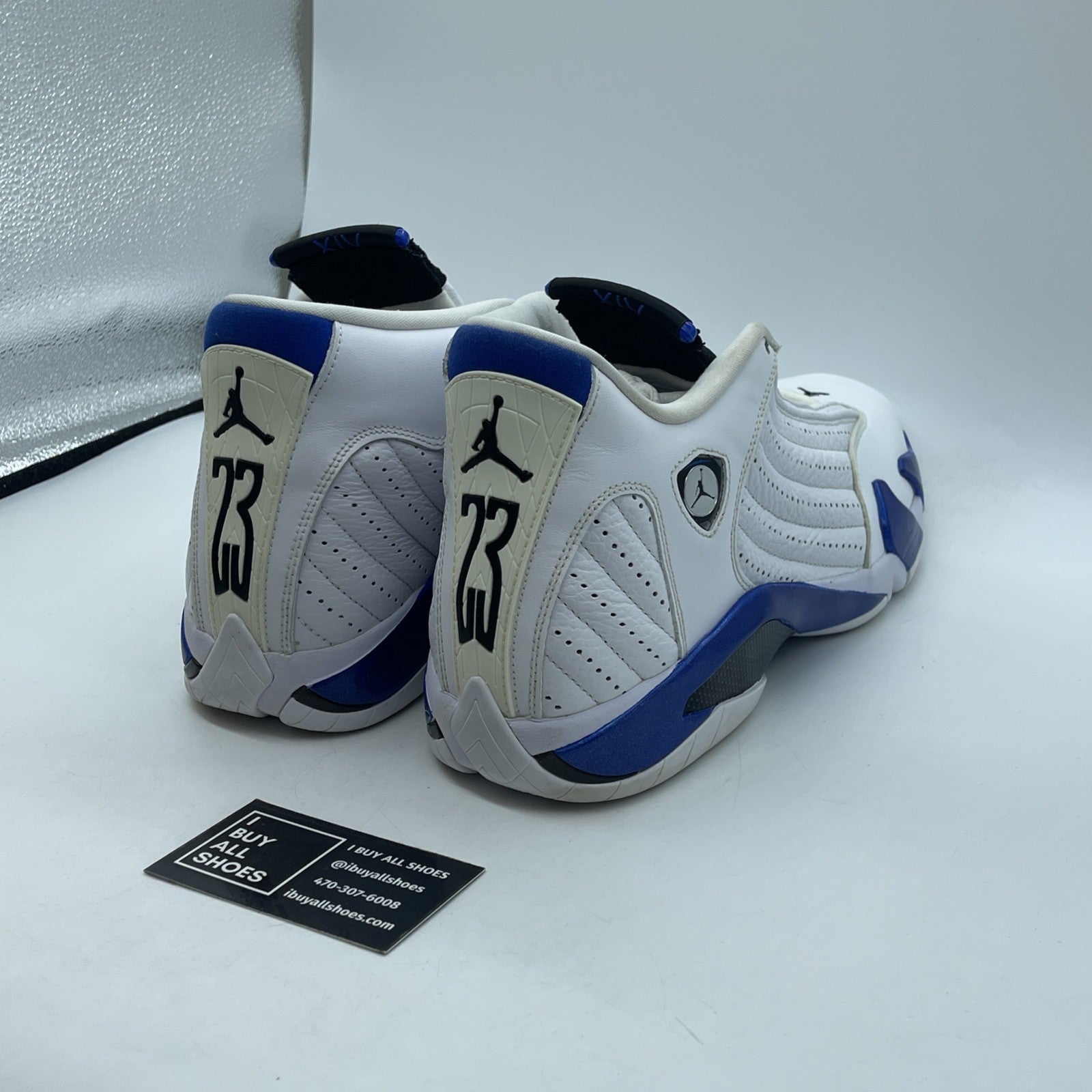 Size 12 - Air Jordan 14 Retro Hyper Royal Blue White Leather (487471-104)