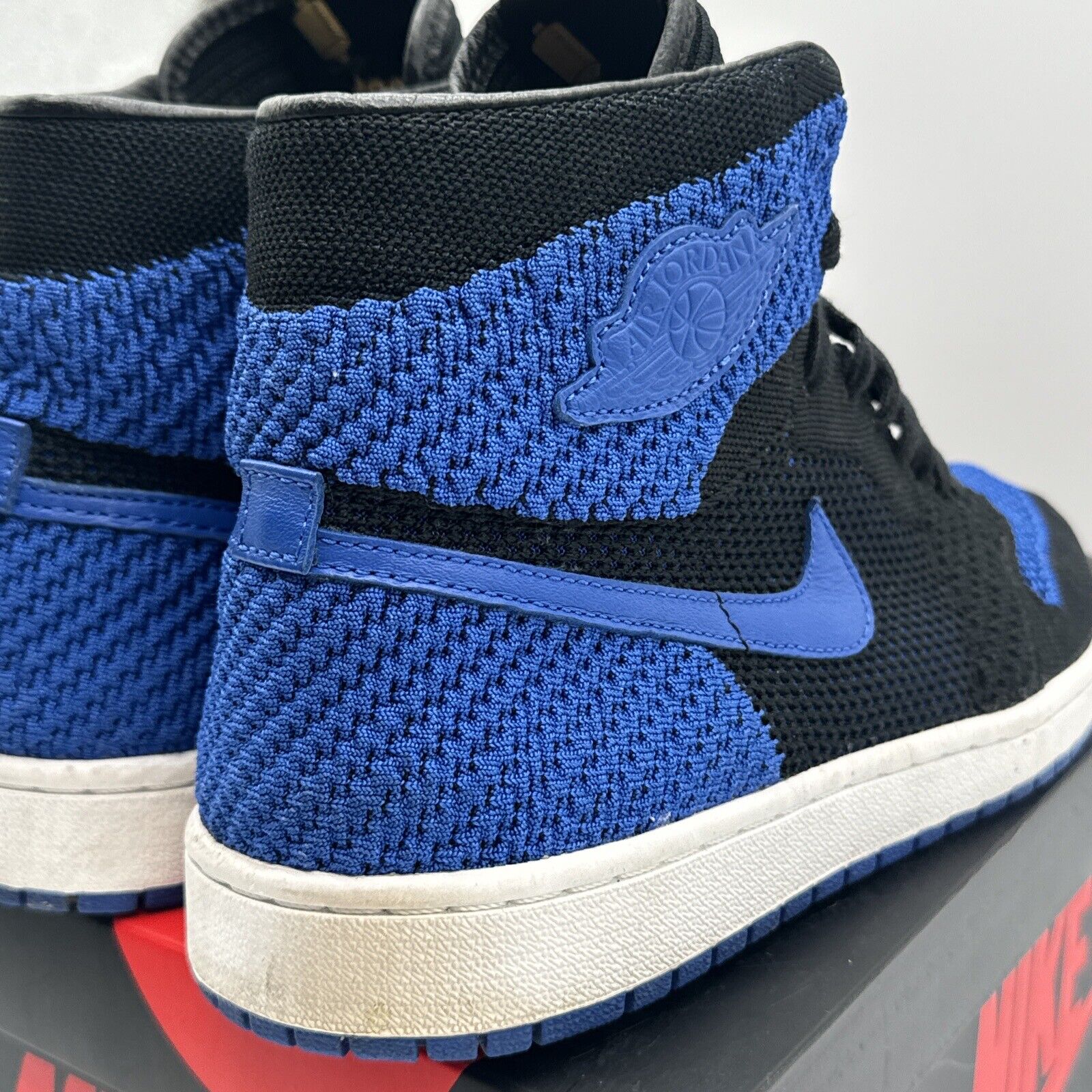 Size 10.5 - Jordan 1 Retro High OG Flyknit Royal 2017 Blue Black White OG All