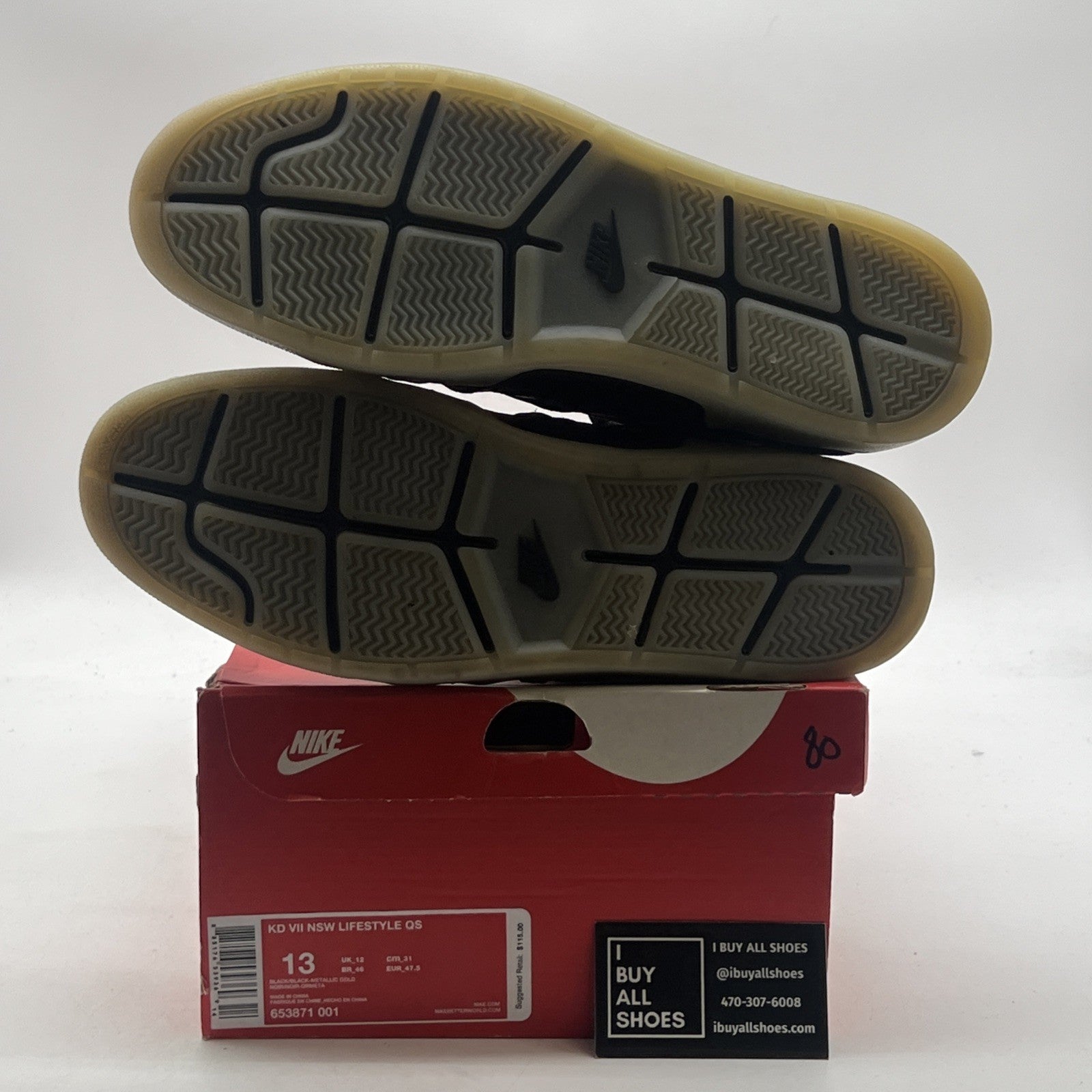 Size 13 - Nike KD 7 Lifestyle Black (653871-001)