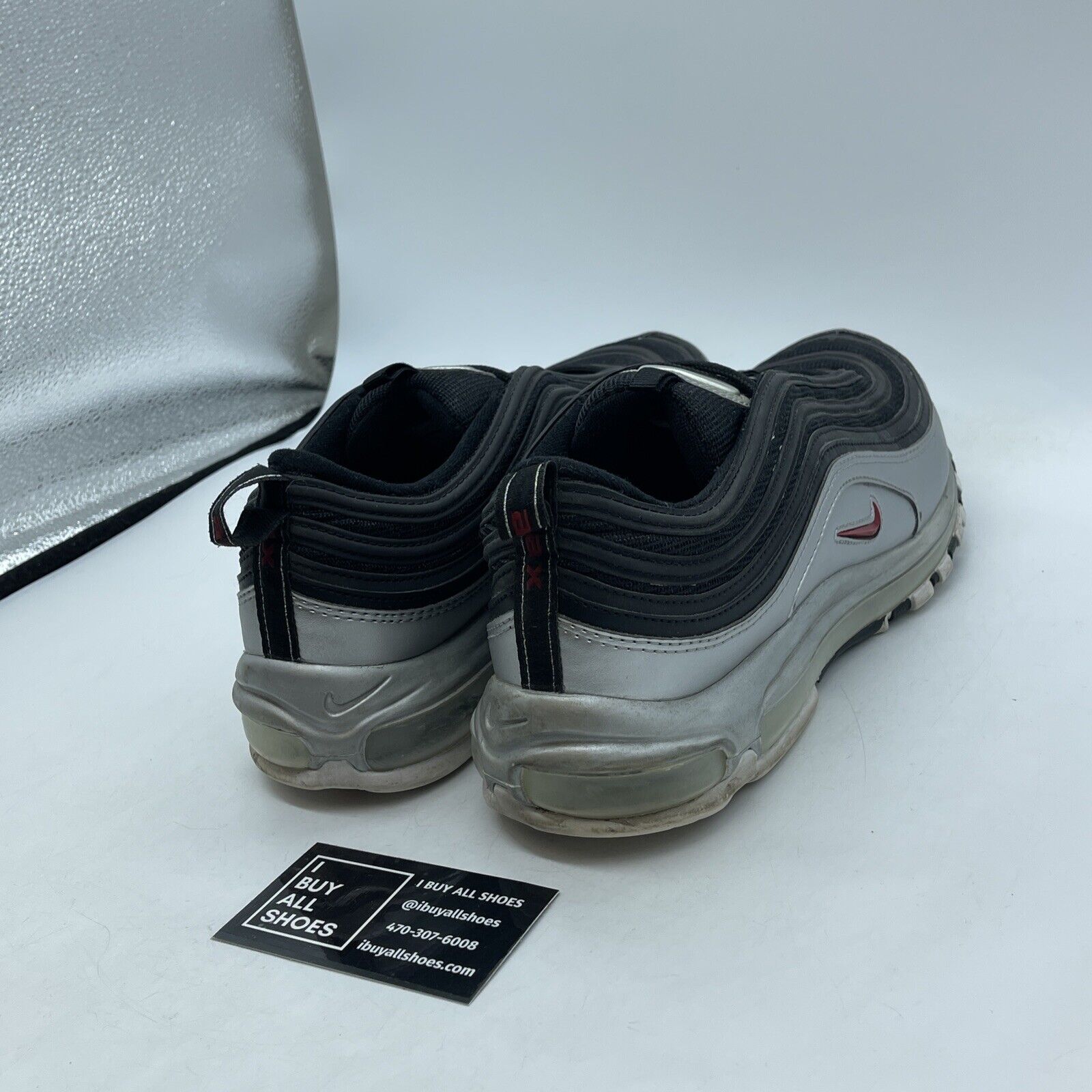 Size 12 - Nike Air Max 97 QS B-Sides Metallic Silver Black Red (AT5458-001)