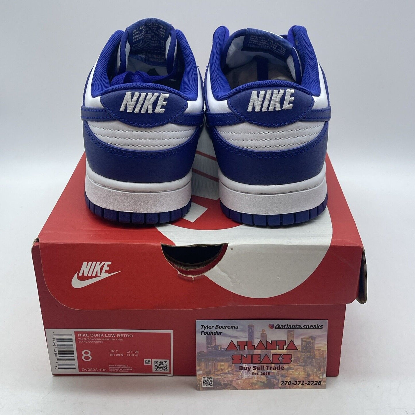 Size 8 - Nike Dunk Low Concord Blue White Leather (DV0833-103)