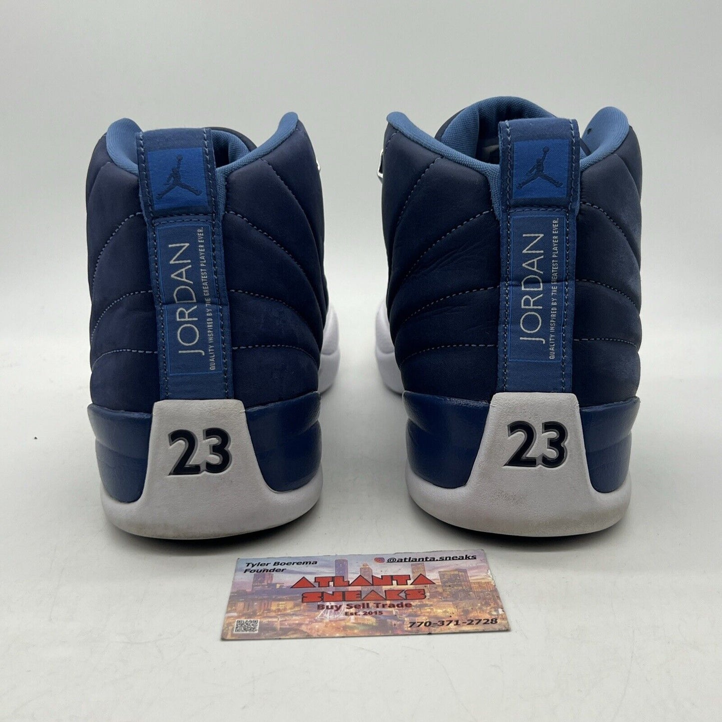 Size 11 - Jordan 12 Retro Indigo 2020 White Blue Leather (130690-404)