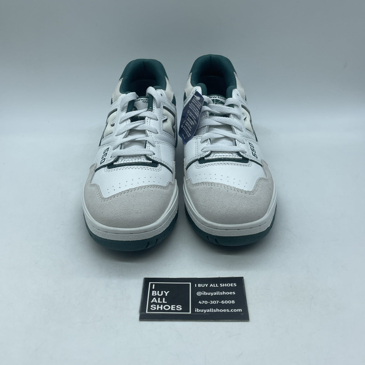 Size 10 - New Balance 550 White Vintage Teal (BB550STA)