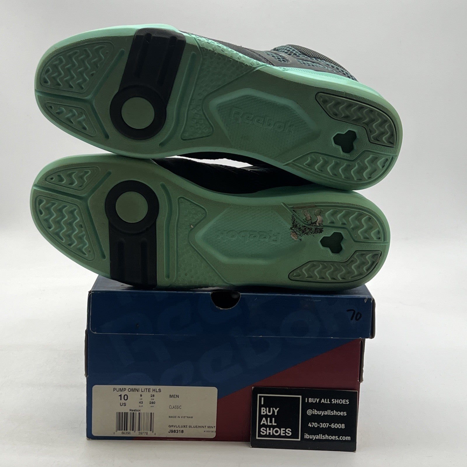 Size 10 - Reebok Pump Concepts Omni Lite HLS Hint Mint Retro (J98318)