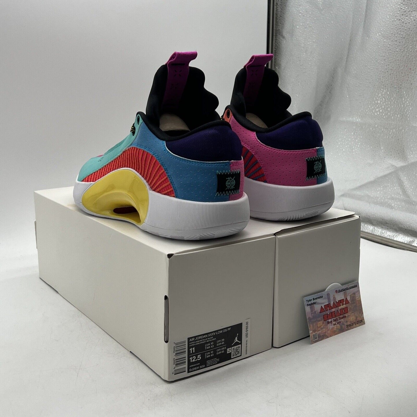 Size 11 - Air Jordan 35 DS PF Low Reflexology White Yellow Blue Red (DJ2831-300)