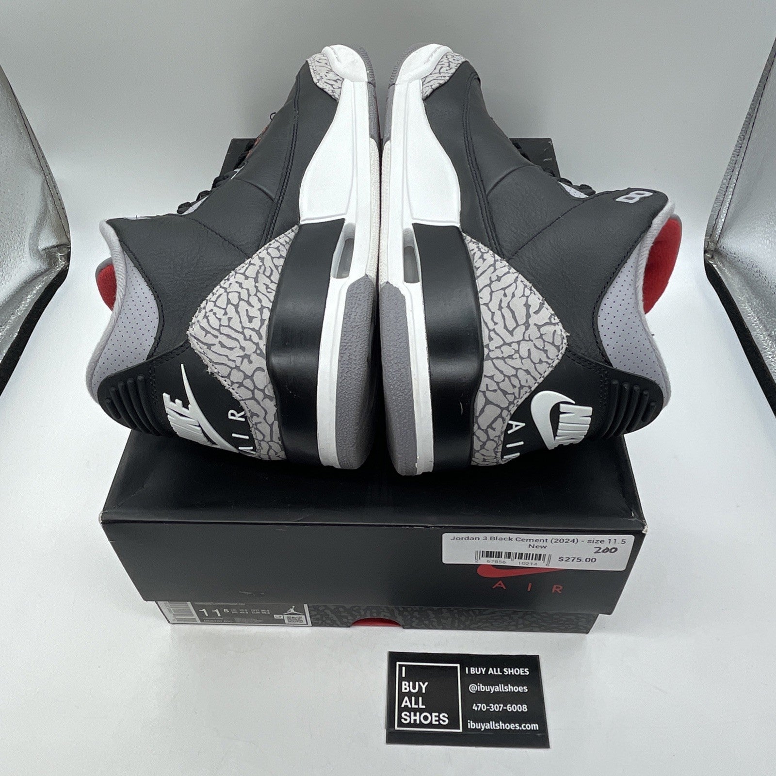 Size 11.5 - Air Jordan 3 Retro OG 2024 Black Cement Suede Leather (DN3707-010)