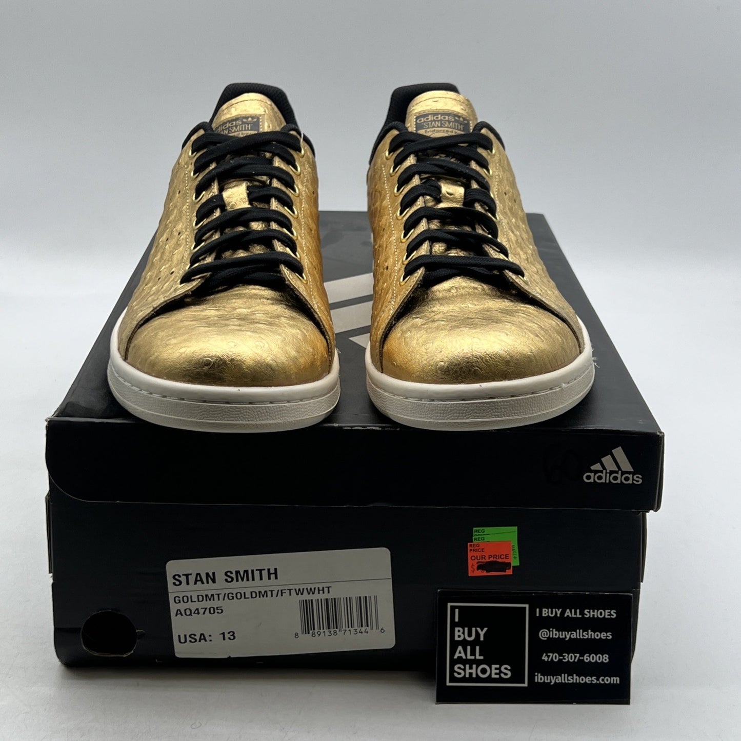 Size 13 - Adidas Stan Smith Gold Metallic (AQ4705)