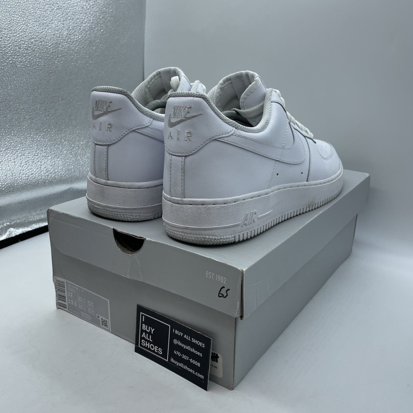 Size 12 - Nike Air Force 1 '07 Low Triple White Leather (CW2288-111)