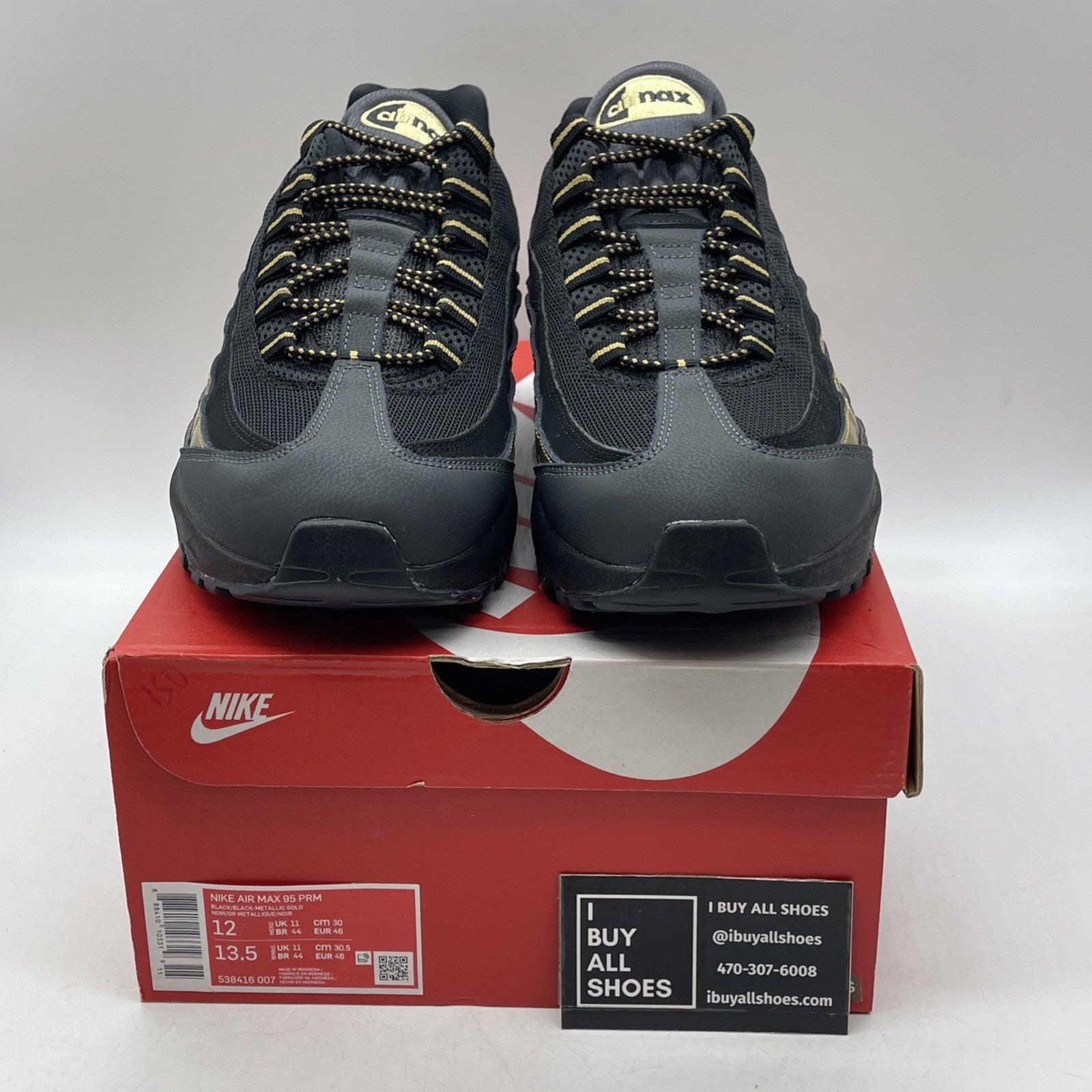 Size 12 - Nike Air Max 95 Premium Metallic Gold (538416-007)