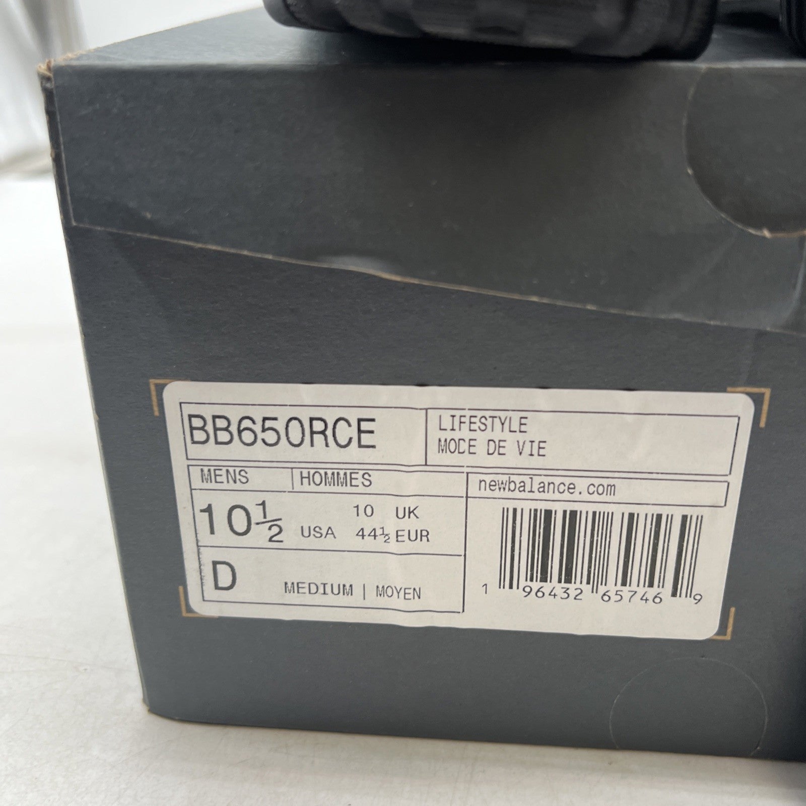 Size 10.5 - New Balance 650R White Black (BB650RCE)